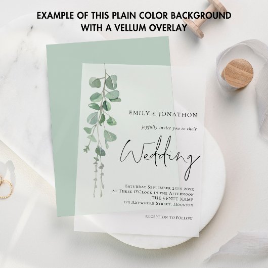 Plain Light Sage Achtergrond voor Vellum Overlay Kaart