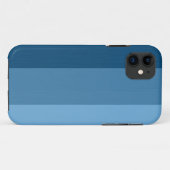 Plain Light Sky Blue en Steel Blue Stripes Case-Mate iPhone Case (Achterkant (horizontaal))