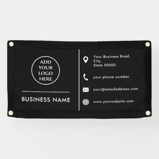 Plain Logo Corporate Professional Company Spandoek (Horizontaal)