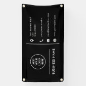 Plain Logo Corporate Professional Company Spandoek (Verticaal)