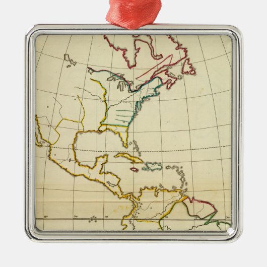 Plain map America Metalen Ornament (Voorkant)