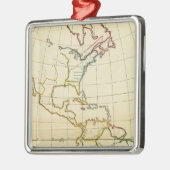Plain map America Metalen Ornament (Links)
