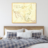 Plain map Asia Canvas Afdruk (Insitu (Slaapkamer))