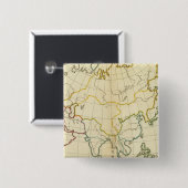 Plain map Asia Vierkante Button 5,1 Cm (Voorkant /achterkant)
