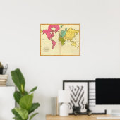 Plain map World Poster (Thuiskantoor)