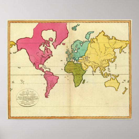 Plain map World Poster (Voorkant)