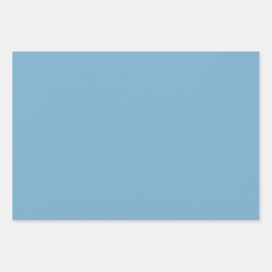 Plain massief pastelblauw inpakpapier vel (Voorkant 3)