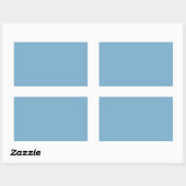 Plain massief pastelblauw rechthoekige sticker (Vel)