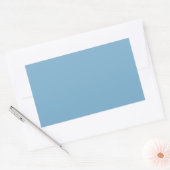 Plain massief pastelblauw rechthoekige sticker (Envelop)