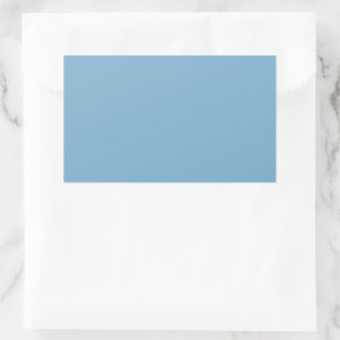 Plain massief pastelblauw rechthoekige sticker