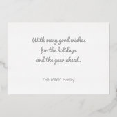 Plain Merry kerstboom Folie Silhouette Folie Feestdagenkaart (Achterkant)