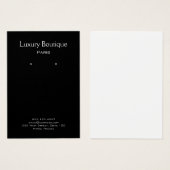Plain Minimal Black Jewelry Earring Display Visitekaartje (Voorkant /achterkant)