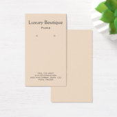 Plain Minimal Cream Jewelry Earring Display Visitekaartje (Bureau)