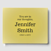 Plain, Minimale begrafenis/Memorial Guestbook Gastenboek (Voorkant)