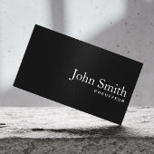 Plain Minimalist Black Chauffeur Professional Visitekaartje