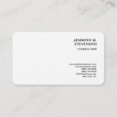 Plain Minimalist Eenvoudig Wit Schoon Eenvoudig Li Visitekaartje (Voorkant)