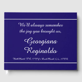 Plain & minimalist Funeral Guestbook Gastenboek