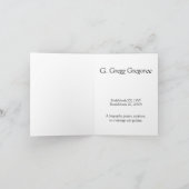 Plain, Minimalist Memories Kaart + Aangepaste foto (Binnen)