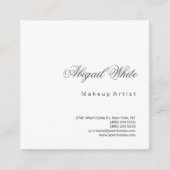 Plain Minimalist Modern Simple Make-up Artist Vierkante Visitekaartje (Voorkant)