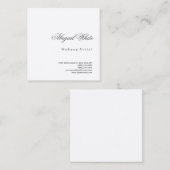 Plain Minimalist Modern Simple Make-up Artist Vierkante Visitekaartje (Voorkant / Achterkant)