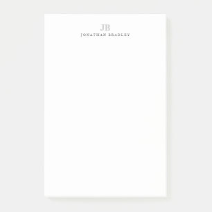 Plain minimalist Naam van twee Letter-Monogram Post-it® Notes