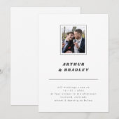 Plain Minimalist Photo Wedding Kaart (Voorkant / Achterkant)