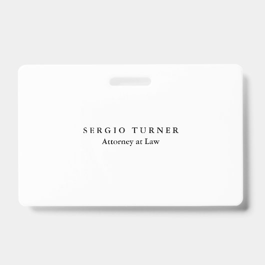 Plain Minimalist Professional Attorney bij de wet Badge (Front)
