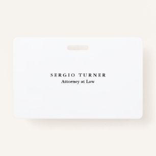 Plain Minimalist Professional Attorney bij de wet Badge