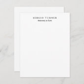 Plain Minimalist Professional Attorney bij de wet RSVP Kaartje (Voorkant / Achterkant)
