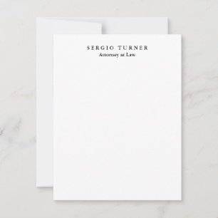 Plain Minimalist Professional Attorney bij de wet RSVP Kaartje