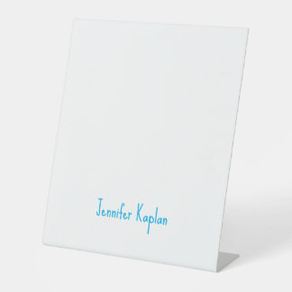 Plain Minimalist Professional Casual Handwriting Reclamebord Met Voetstuk