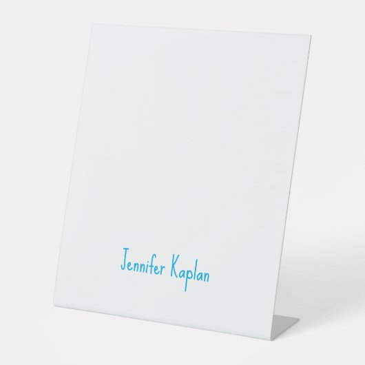 Plain Minimalist Professional Casual Handwriting Reclamebord Met Voetstuk (Voorkant)
