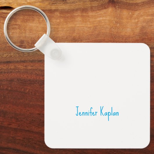 Plain Minimalist Professional Casual Handwriting Sleutelhanger (Voorkant)