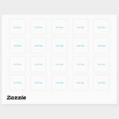Plain Minimalist Professional Casual Handwriting Vierkante Sticker (Vel)