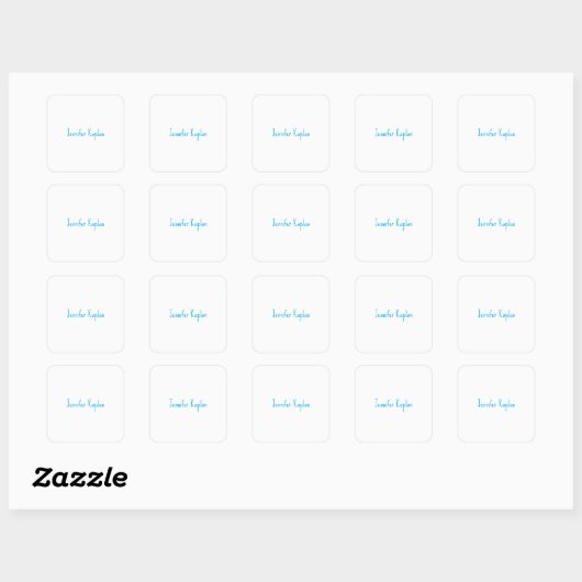Plain Minimalist Professional Casual Handwriting Vierkante Sticker (Vel)