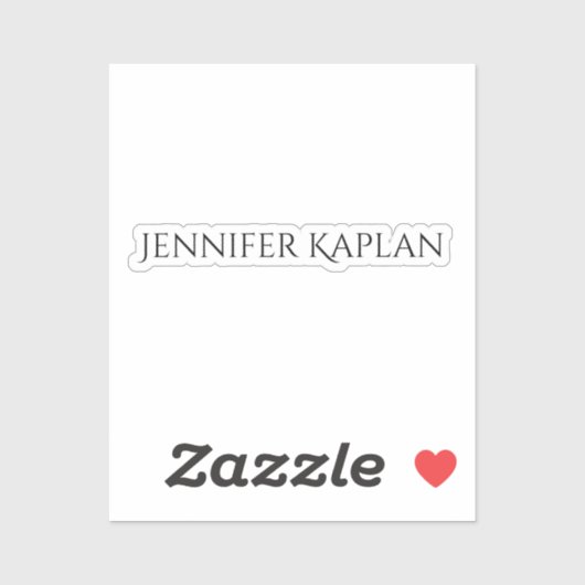 Plain Minimalist Professional Modern Sticker (Vel)