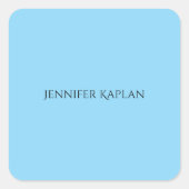 Plain Minimalist Professional Modern Vierkante Sticker (Voorkant)