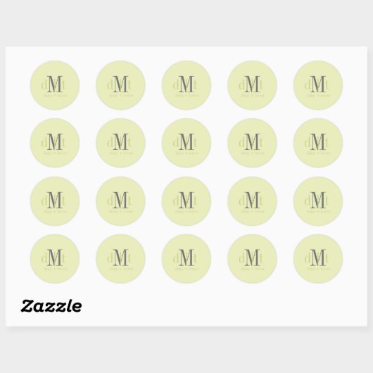 Plain Mint + Grafiet Monogram stickers (Vel)