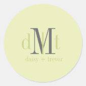 Plain Mint + Grafiet Monogram stickers (Voorkant)