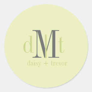Plain Mint + Grafiet Monogram stickers
