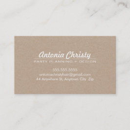 PLAIN MODERN ECO kraft modern vet wit schrijven Visitekaartje