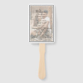 Plain Modern Elegant Lijst Photo Wedding Program Handwaaier (Voorkant)