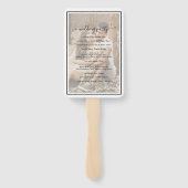 Plain Modern Elegant Lijst Photo Wedding Program Handwaaier (Achterkant)