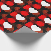 Plain Modern Love Heart Graphic Cadeaupapier (Hoek)