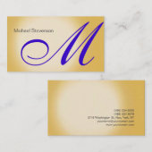 Plain Modern Monogram Visitekaartje (Voorkant / Achterkant)