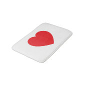 Plain Modern White Red Love Heart Graphic Badmat (Gekanteld)