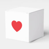 Plain Modern White Red Love Heart Graphic Bedankdoosjes (Voorkant Zijde)