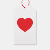 Plain Modern White Red Love Heart Graphic Cadeaulabel (Achterkant)