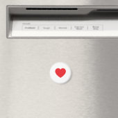 Plain Modern White Red Love Heart Graphic Magneet (Insitu (Vaatwasser))