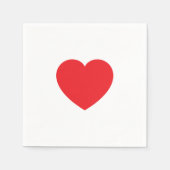 Plain Modern White Red Love Heart Graphic Servet (Voorkant)